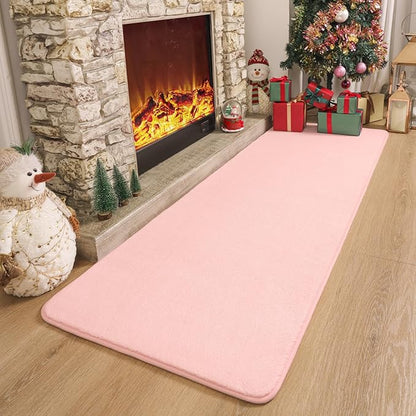 Amearea Modern Soft Hallway Runner Rug, 2x8 Feet Area Rug Runners for Hallways, Washable Runner Rugs, Non Slip Memory Foam Rug Pink Runner Rugs Carpet for Entrance Kitchen Kids Room Decor