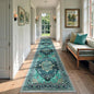 Area Rugs 2'6''x10' Runner Rug Non Slip Washable for Kitchen Hallway Bedroom Beside Laundry Room Bathroom Rug, Floor Carpet, Teal Green Lake Blue Turquoise