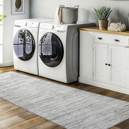 Kitchen Runner Rug 2.5x8 Runners for Hallways，Abstract Washable Runner Rugs Non-Slip Backing Rug Runner, Stain Resistant 8ft Runner Rug,Soft Floor Carpet Rugs for Bedroom，Laundry Room