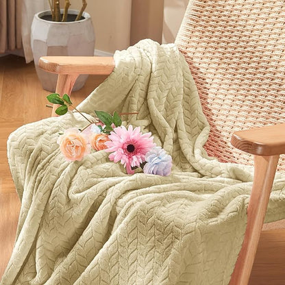 inhand Camel Throw Blanket for Couch, Super Soft Flannel Blanket Throw Size All Season Use, 50 x 60 Inches