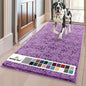 Muddy Mat® | Super Absorbent Door Mat Indoor, Microfiber Quick Dry Chenille Entryway Rug, Non-Slip Front Door Mat, Indoor Mats for Entryway, Machine Washable Pet Rug, Purple 36" x 120"
