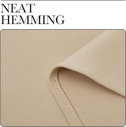 NICETOWN Bedroom Room Darkening Curtains, Biscotti Beige, 1 Pair, 55 inches by 108 Inch, Triple Weave Microfiber Grommet Top Thermal Insulated Solid Darkening Panels/Drapes for Kid's Room