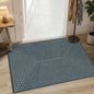 Latte&Fog 2x3 Entryway Rug, Small Modern Abstract Door Mat, Washable Kitchen Rug Samll Rug, Boho Non Slip Low Pile Carpet for Indoor Kitchen, Entry, Front Door and Bathroom - Blue
