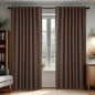 Deconovo Blackout Curtains, Thermal Insulated, W70 x L108 2 Panels, Back Tab, Machine Washable, Room-Darkening Drapes for Bedroom/Living Room Brown