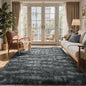 Shag Rugs for Bedroom Living Room, Tie-Dyed Ultra Soft Fluffy Furry Area Rugs for Indoor Floor, Aesthetic Carpet for Kids Home Decor,4x6 Ft Grey