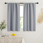 RYB HOME Blackout French Door Window Curtain Covering, Rod Pocket Thermal Insulated Privacy Non See Through Drapes for Bathroom Window, Width 29 by Length 45, Silver Grey, 2 Panels