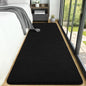 AROGAN 2x8 Feet Shag Runner Rug for Hallways, Washable Rugs with Memory Foam for Bedroom, Entryway Indoor Fluffy Throw Rug for Bedside Living Room Kids Girls Nursery Dorm Room Decor, Black