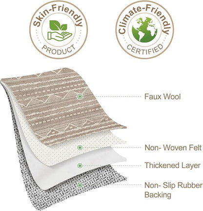 Nakagishi 5x7 Area Rugs Living Room: Washable Boho Large Neutral Soft Rug Farmhouse Stain Resistant Modern Indoor Non-Slip Floor Carpet for Bedroom Nursery Kids Playroom Office Dining Room Dorm