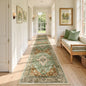 Area Rugs 3'x12' Runner Rug Non Slip Washable for Kitchen Hallway Bedroom Beside Laundry Room Bathroom Rug, Floor Carpet, Brick Red Rust Neutral Brown Burnt Orange Green