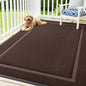 OLANLY Front Door Mat Indoor Outdoor Entrance, Waterproof All-Season, All-Weather Doormat, Sturdy Natural Rubber, Fade Resistant, Low Profile, Easy Clean Patio Porch Entryway Mat, 71x47, Dark Brown