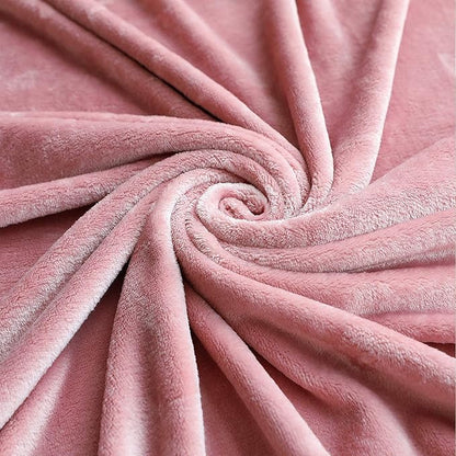TASTHROW Large Flannel Fleece Throw Blanket, 50×70 Inch - Cozy Lightweight Thick Blanket - All Seasons Suitable for Women, Men and Kids (Two Pack, Pink)