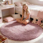 yulidayang Fluffy Round Area Rugs for Bedroom,Blush 4'X4'Shag Circle Area Rugs for Living Room,Non Slip Fuzzy Plush Rug for Kids Room Boys Girls Room and Dorm