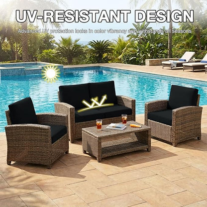 hyha 12Pcs Patio Cushion Covers, Stretch Outdoor Couch Cushion Covers Replacement, Washable Outdoor Chair/Sofa Slipcovers for Patio Furniture Cushions Protector with Elastic Bottom(Black,Cover Only)