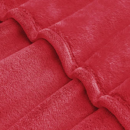 BEDELITE Big Fleece Blanket 120" x 120" (10' x 10'), Super Soft Fluffy Fuzzy Oversized King for Bed, Couch, Sofa, Camping, Extra Large Blanket Fits Your Whole Family, Red
