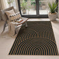 Lahome Enfys Modern Rainbow Easy Jute Patio Rug, 3x5 Washable Rugs for Entryway Farmhouse Carpet, Non Slip Indoor Door Mat Contemporary Throw Carpet for Laundry Guestroom Room Porch Decor