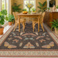 Dining Room Rugs for Under Table 6x9 - Washable Soft Rugs for Bedroom Aesthetic, Low Pile Stain Resistant Living Room Carpet, Vintage Insect Home Décor (Brown)