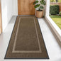 OLANLY Front Door Mat Indoor Outdoor Entrance, Waterproof All-Season, All-Weather Doormat, Sturdy Natural Rubber, Fade Resistant, Low Profile, Easy Clean Patio Porch Entryway Mat, 71x34, Brown