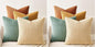 Topfinel Decorative Throw Pillow Covers Cushion Cases, Set of 4 Soft Velvet Modern Double-Sided Designs, Mix and Match for Boho Farmhouse Fall Home Decor (18x18 inch, Orange/Teal) (Pack of 2)