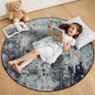 Washable Area Rugs 4ft Non-Slip Modern Abstract Soft for Living Room Entryway Bedroom Nursery, Print Pattern, Blue Black Teal