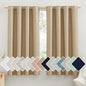 NICETOWN 100% Absolutely Blackout Linen Curtains with Thermal Insulated White Liner, Camel, 52" Wide by 63" Long, 2 Pieces, Linen Blend Window Drapes Privacy Window Treatments for Bedroom/Kids Room