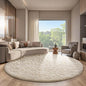 Ophanie Round Rugs 7Ft Ivory Circle Area Rug, Aesthetic Room Decor, Fluffy Fuzzy Bedroom Carpet, Plush Soft Shaggy Cream Living Room Rugs for Kids Home Decor, Nursery