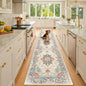 Area Rugs 2'x10' Runner Rug Non Slip Washable for Kitchen Hallway Bedroom Beside Laundry Room Bathroom Rug, Floor Carpet, Beige Navy Blue Orange Colorful