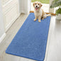OLANLY Dog Door Mat for Muddy Paws 70x35, Absorbs Moisture and Dirt, Absorbent Non-Slip Washable Doormat, Quick Dry Chenille Mud Mat, Entry Indoor Entryway Carpet for Inside Floor, Cornflower Blue