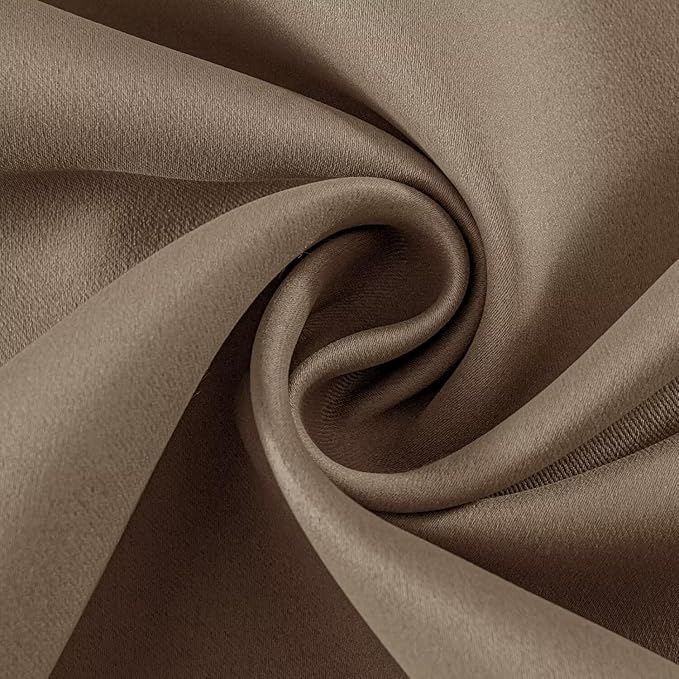 Joydeco Blackout Curtains for Bedroom 72 inch Long 2 Panels, Thermal Insulated Room Darkening Curtains with Grommets, Soft Window Drapes for Living Room (W52 x L72 Inch, Khaki)