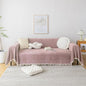 HANDONTIME Soild Couch Covers for Dogs Pink-Purple Sofa Covers Boho Cover for Sofa 3 Seats Chenille Sofa Throw Cover Mauve Sofa Covers for 3 Cushion Couch Tassel, Washable, Pet Friendly, 71" X134"