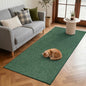 FinRèc 2x6 Washable Runner Rugs for Kitchen Hallway Bedroom, Low Pile Thin Rug Solid Color, Non-Slip Carpet Indoor for Home Decor (Green)