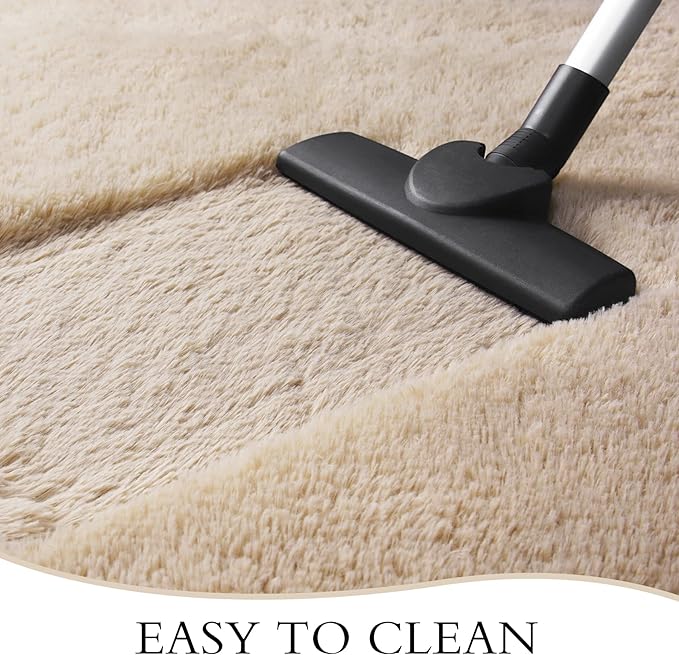 Chicrug Soft Runner Rugs for Bedroom Living Room Plush Fluffy Rug 2x5 Feet, Shag Furry Area Rug Carpet Non Shedding for Nursery Children Kids Girls Room Home Decorative, Camel