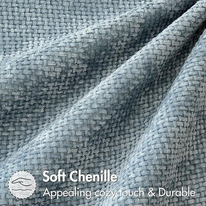 MIULEE Pack of 2 Couch Throw Pillow Covers 18x18 Inch Coastal Smoke Blue Modern Boho Accent Decorative Pillow Covers Soft Farmhouse Cushion Covers for Home Decor Bed Sofa Living Room