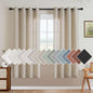 H.VERSAILTEX Living Room Linen Curtains - Semi Sheer, Nickel Grommet, Energy Saving, Light Filtering Window Treatments - 2 Panels, 52 x 72 Inch