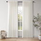 Nanspring Natural Linen Curtains 80 Inch Length for Living Room Country Light Filtering Semi Sheer Curtains Farmhouse Decor Curtain for Bedroom Back Tab and Rod Pocket 52x80, 2 Panels