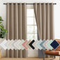 NICETOWN Burlap Vintage Open Linen Weave Flax Thermal Curtains, 100% Blackout Curtains 90" Long for Dining Room, Soundproof Window Treatment Drapes for Home Office, 62" Wide Per Panel, Set of 2