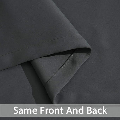Yakamok Extra Wide Blackout Curtain for Sliding Glass Door, Grommet Thermal Insulated Room Divider Curtain 100W x 84L inch, Room Darkening Patio Curtain,8.3ft Wide x 7ft Tall, 1 Panel,Dark Grey