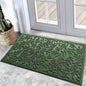 Bulijojo Sturdy Frontr Entrance Doormats,Durable Heavy Duty Welcome Mat,Thick Absorbent Natural Rubber Non Slip Mat,Easy Clean Entryway Mat Leaves Green 23"x35"