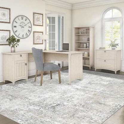 XLUEZ 6x9 Area Rugs for Living Room, Washable Modern Abstract Large Area Rug Neutral Soft Non Slip Kids Rug Stain Resistant Indoor Carpet for Bedroom Nursery Dining Room Playroom(BeigeGrey, 6'x9')