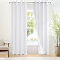 NICETOWN White Blackout Curtains 84 inches Long, Grommet 100% Blackout Window Treatments Heat Blocking Thermal Drapes for Bedroom/Living Room, W46 x L84, 2 Panels