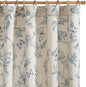 jinchan Floral Curtains Lined Linen Blend Curtain for Living Room 96 Inch Length Blue Flower Patterned Curtain French Country Farmhouse Curtains Drapes Back Tab Rod Pocket 2 Panels