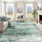 8x10 Area Rugs for Living Room, Washable Modern Abstract Large Area Rug Neutral Soft Non Slip Kids Rug Stain Resistant Indoor Carpet for Bedroom Nursery Dining Room Playroom(Green, 8'x10')