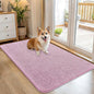 OLANLY Dog Door Mat for Muddy Paws 45x27, Absorbs Moisture and Dirt, Absorbent Non-Slip Washable Doormat, Quick Dry Chenille Mud Mat for Dogs, Entry Indoor Entryway Carpet for Inside Floor, Dusty Rose