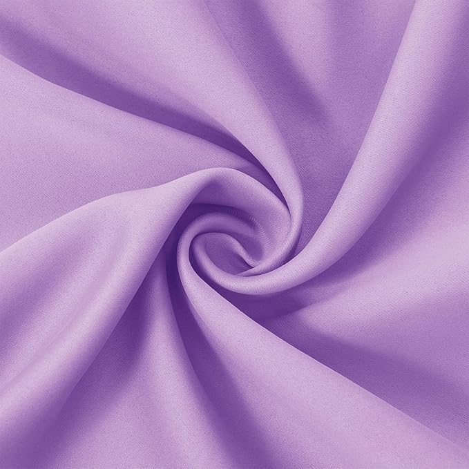 LEMOMO Lavender Blackout Curtains 66 x 63 Inch Length/Set of 2 Curtain Panels/Thermal Insulated Room Darkening Blackout Curtains for Bedroom