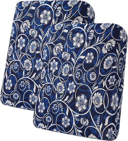 hyha Printed Couch Cushion Covers, Floral Sofa Covers Washable for 2 Cushion Couch, Stretch Pattern Outdoor Cushion Covers for Patio Furniture with Elastic Bottom(2 Packs, Baroque)