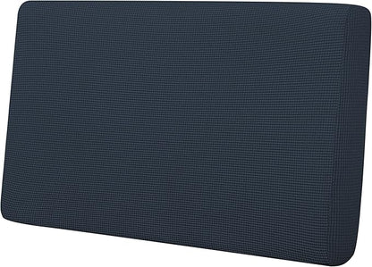 Easy-Going Stretch Loveseat Cushion Cover Sofa Cushion Furniture Protector Sofa Seat Sofa Slipcover Sofa Cover Soft Flexibility with Elastic Bottom(Loveseat Cushion, Dark Blue)