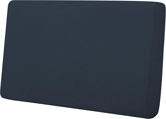Easy-Going Stretch Loveseat Cushion Cover Sofa Cushion Furniture Protector Sofa Seat Sofa Slipcover Sofa Cover Soft Flexibility with Elastic Bottom(Loveseat Cushion, Dark Blue)
