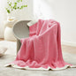 Snuggle Sac Hot Pink Throw Blanket for Couch, Pink Blanket Super Soft Microfiber Blankets Warm Cozy Knit Fuzzy Plush Lightweight Throws Gift for Women Girls, Hot Pink, 50x60 inches