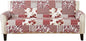 Great Bay Home Reversible Patchwork Sofa Cover - Washable Slipcover Furniture Protector with Elastic Straps - Perfect for Kids & Pets - Box-Stitched Detail (Burgundy)