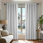 Deconovo Blackout Curtains, Thermal Insulated, W52 x L72 2 Panels, Back Tab, Machine Washable, Room-Darkening Drapes for Bedroom/Living Room Greyish White
