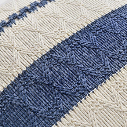 Fancy Homi Set of 1 Dusty Blue Vintage Long Lumbar Decorative Throw Pillow Covers 12x24 Inch for Couch Bed Sofa Chair Bedroom, Rustic Retro Square Cushion Case, Modern Farmhouse Boho Room Decor